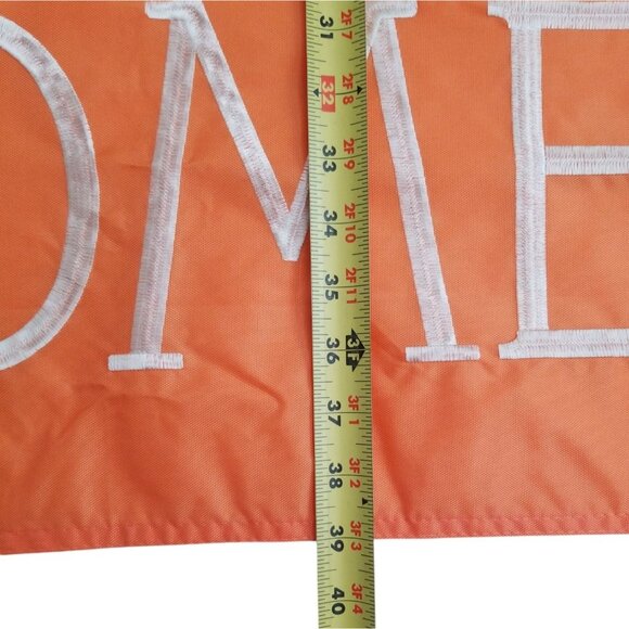 Autumn "Home Sweet Home" Embroidery Garden Flag 28" x 39" Jetmax Nylon/Rayon Out - Picture 4 of 5